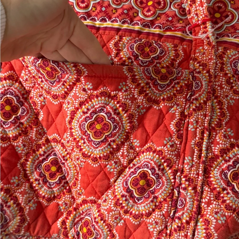 Vera Bradley orange batik X-Large all-over print Tote weekender duffel bag - Picture 2 of 11